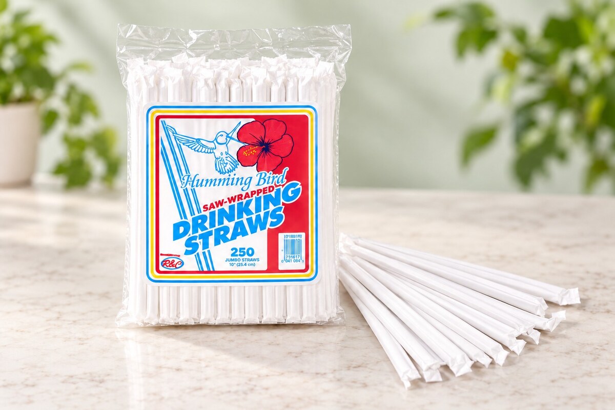 Humming Bird individually wrapped drinking straws